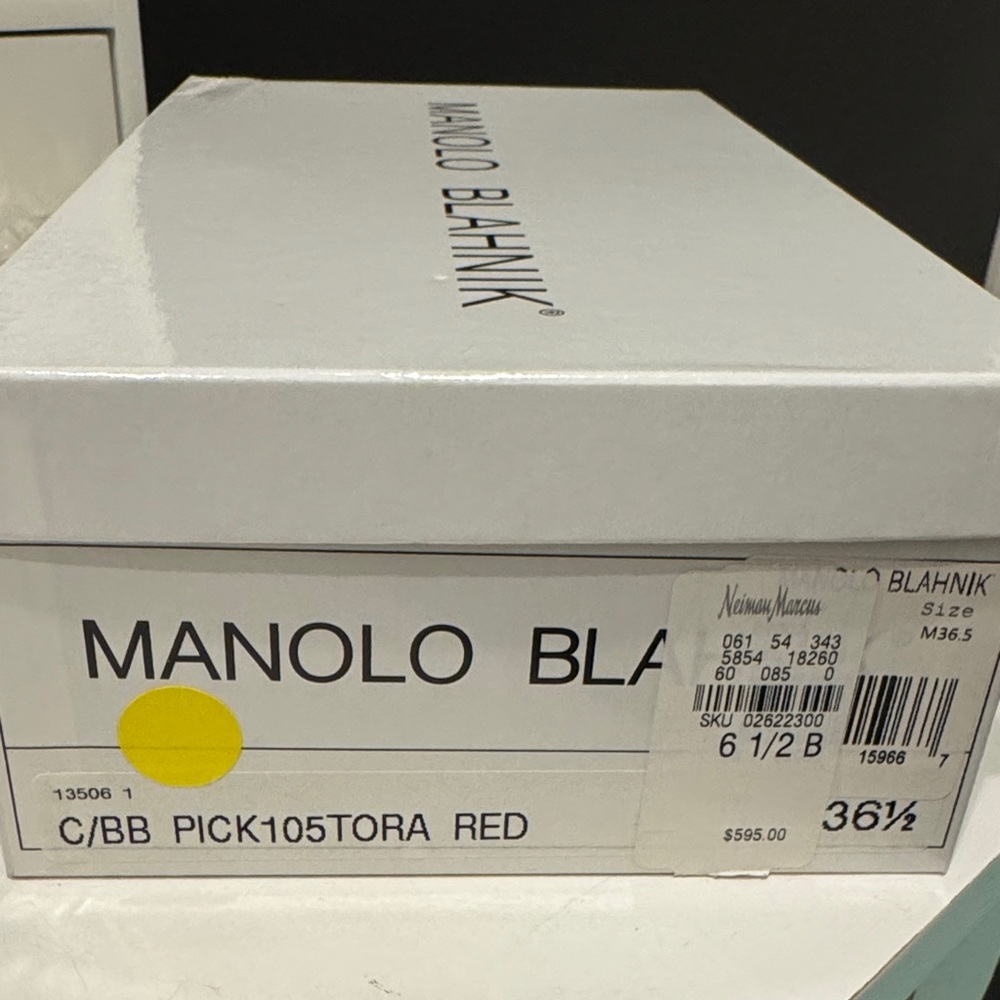 Manolo Blahnik Tora Red Heels - Picture 2 of 8